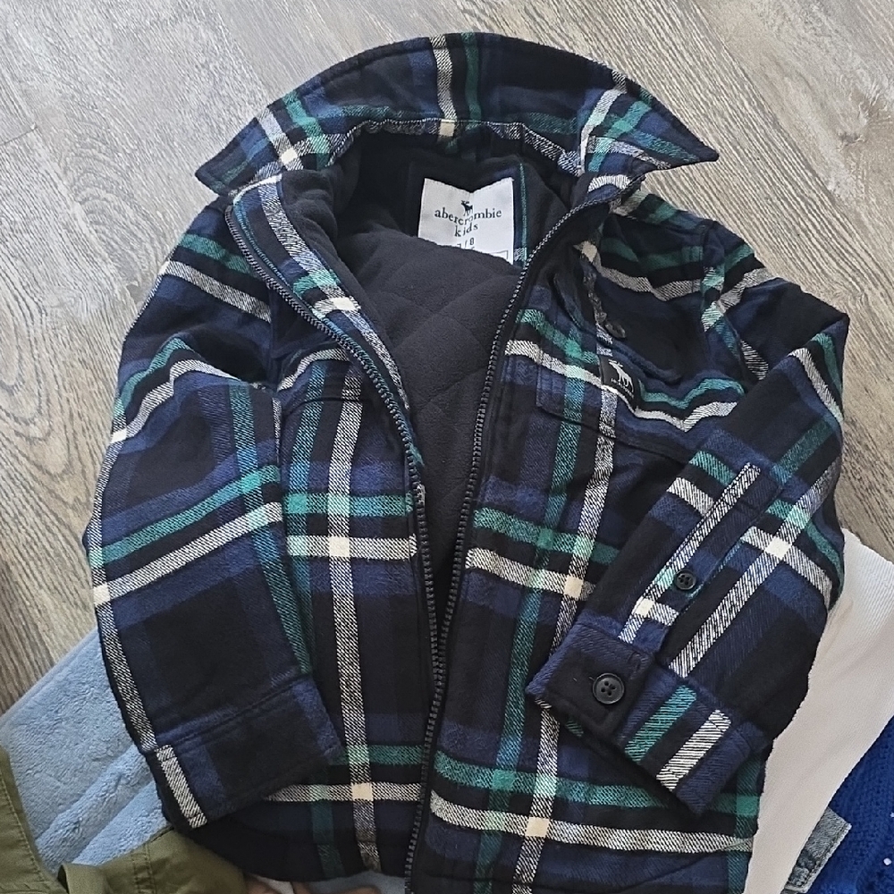 Abercrombie Kids Black and Green Jacket